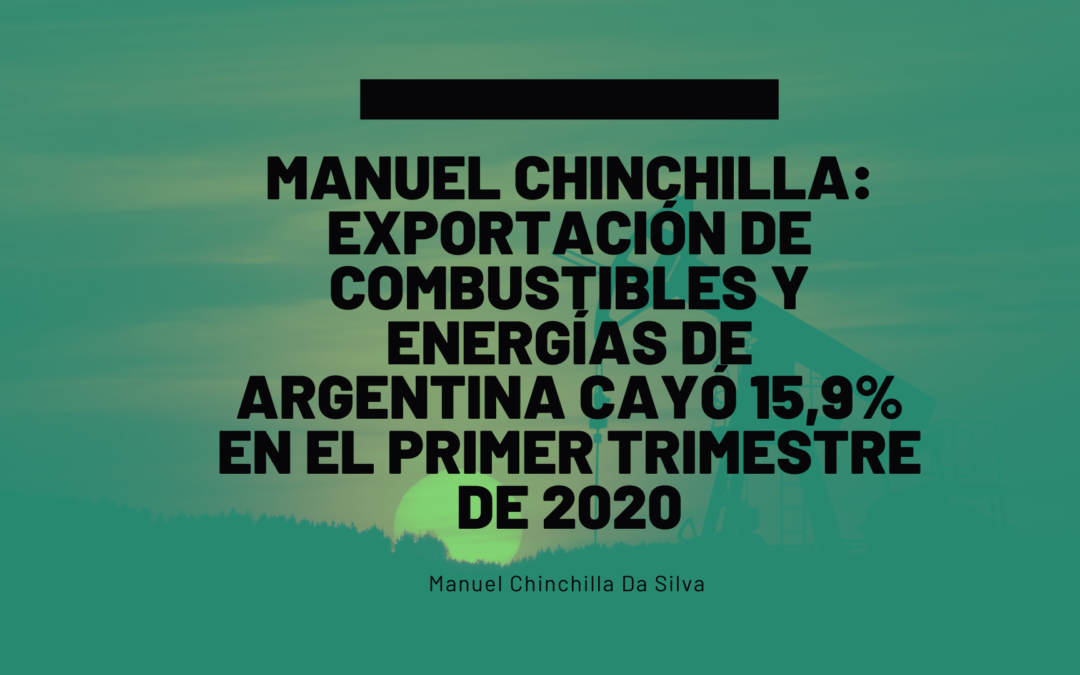 Manuel Chinchilla: Exportación de combustibles y energías de Argentina   cayó 15,9% en el primer trimestre de 2020